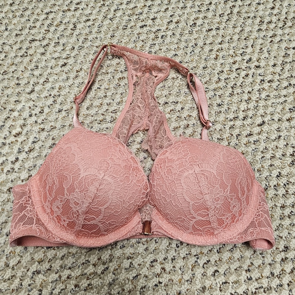 VICTORIA'S SECRET SEXY TEE LACE PUSH UP RACERBACK BRA size 32 A